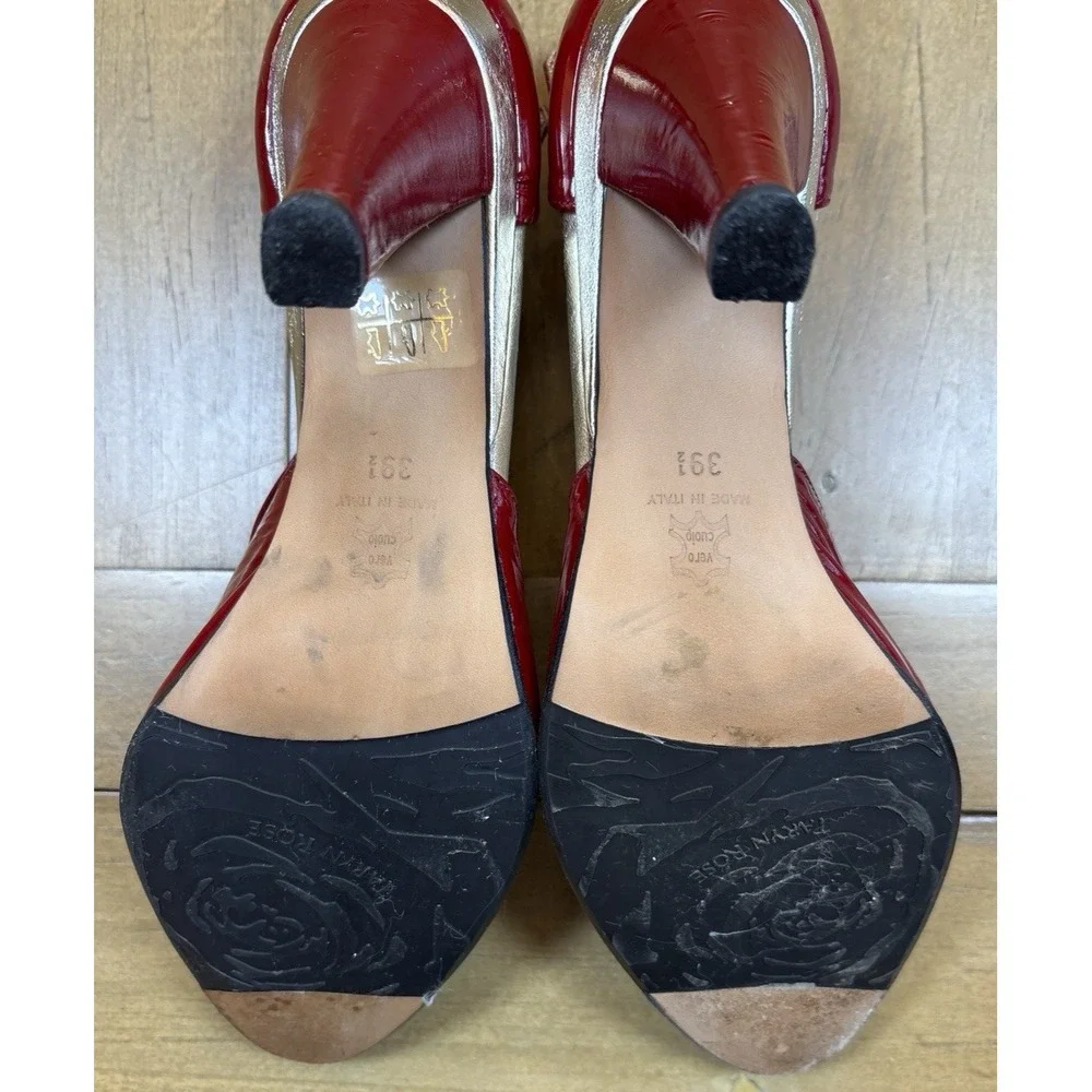 Taryn Rose Red Patent Leather Heels - Picture 8 of 12